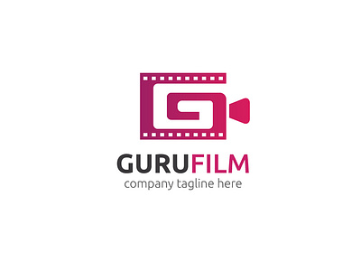 Guru Film Logo agency app branding g letter g letter logo g logo logo video