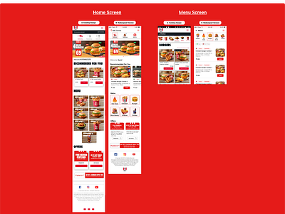 KFC App Redesign design fast food figma food food app foodie junk food kfc redesign redesign concept ui ux