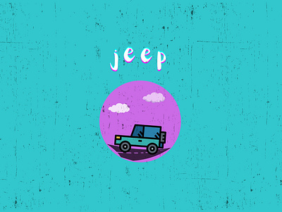 Retro Jeep bubblegum car desktop jeep pink retro teal vehicle wallpaper