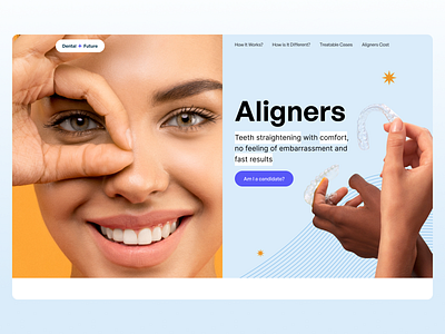 Dental clinic (aligners) clean design dental clinic landing page ui ui design ux web design