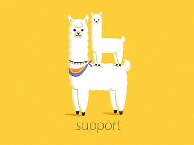 Responsive alpaca adobe illustrator alpaca animal care characterdesign cute design funny help illustration lama llama responsive support vector vectorart