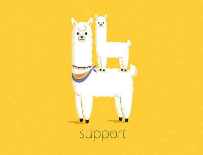 Responsive alpaca adobe illustrator alpaca animal care characterdesign cute design funny help illustration lama llama responsive support vector vectorart