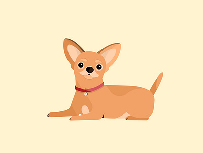 Chihuahua ai animals cartoon characterdesign chihuahua dog graphics illustration illustrator puppy vector vectorart