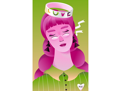 Love Wins adobe illustrator characterdesign girl illustration love portrait pridemonth valentine vector vectorart