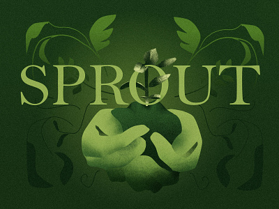 Sprout art artist creative digital illustration illustration illustrator plant poster sprout