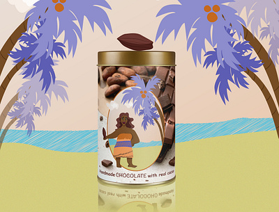 Cacao CHOCOLATE branding design graphic design illustration typography