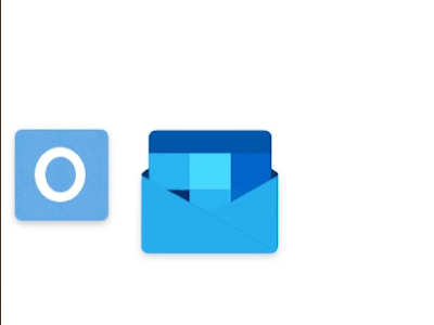 Outlook logo animation adobe xd