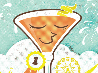 Superlative cartoon cocktail comic illustration texture