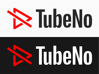 TubeNo, light and dark mode design extension logo