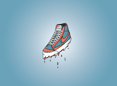 Nike Blazer Mid '77 animation art branding design icon illustration illustrator logo nike shoes sneakers