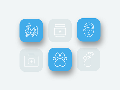 Health icons brand branding categories clean health icons outline pharmacist products simple ui vector