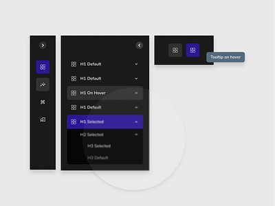 Skins and Colour Contrasts contrast dark dashboard dataviz icons menu open purple sidebar skins ui ux