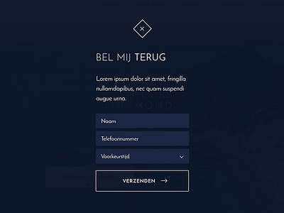 Contact form PopUp blue navy clean design contact form creative typo flat ui icons pop up ui