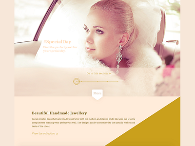Alternative slider blonde bride gold jawalery light skin pink serif font