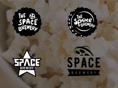 Logo style research brewery film logo movie production space vector
