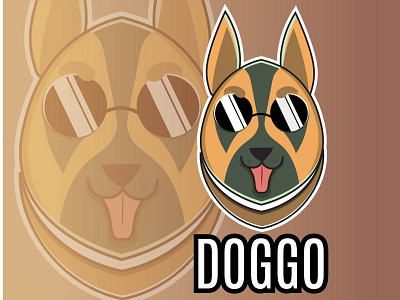 Cute dog mascot logo