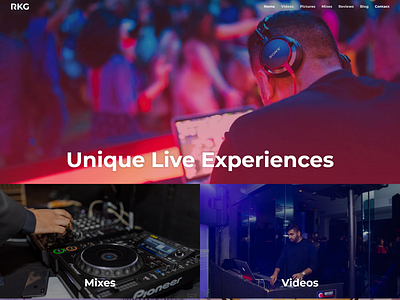 DJ Website design