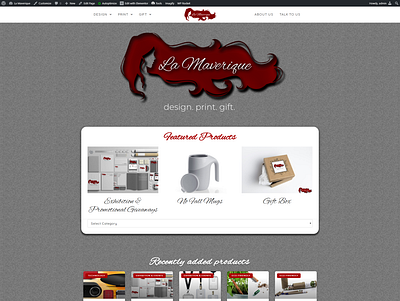 Custom Prints Website graphic design web design
