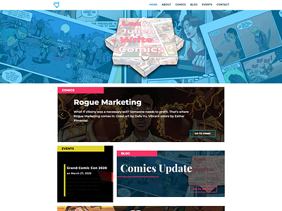 Comics Artist Website graphic design web design