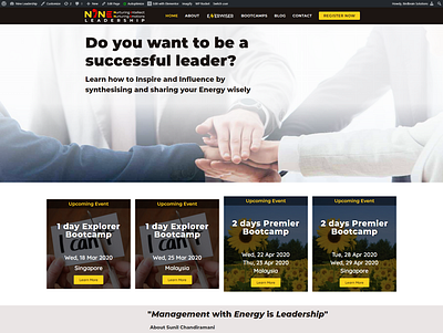 Motivational Speaker Website graphic design web design