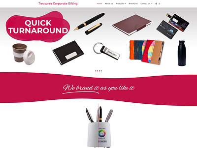 Corporate Gifting Website graphic design web design