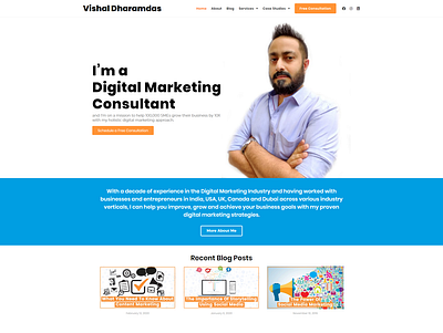 Digital Marketing Consultant Website graphic design web design