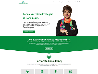 Nutrition Consultant Website graphic design logo web design