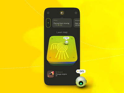 GardenBot App Concept app application bot control future garden home mobile app robot smart ui user experience user interface ux