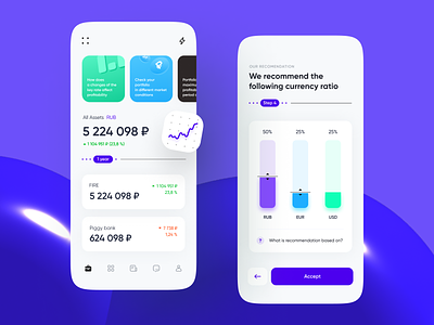 Investment App alalytics bank charts invest investment mobile app money