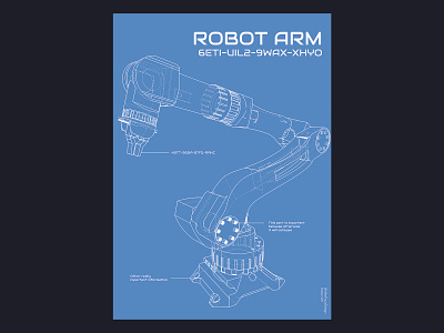 Robot Arm 3d abstract blank poster cinema4d design expiriment poster