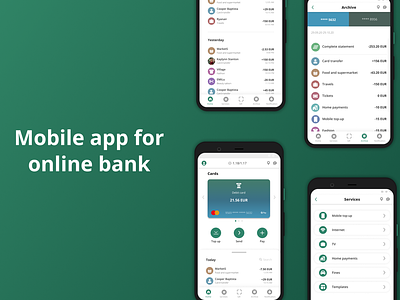 Online bank app application bank design graphic design illustration online online bank screens ui ux vector