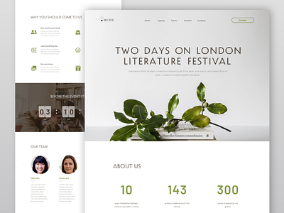 Landing page Festival