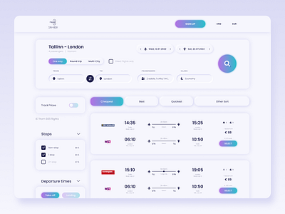 Flight Results Dashboard Design ✈️