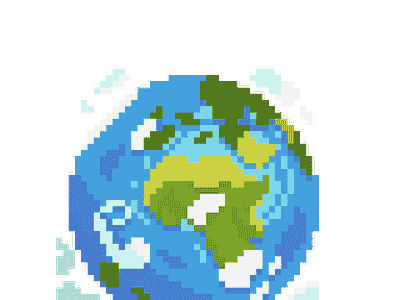 Pixel Earth design icon