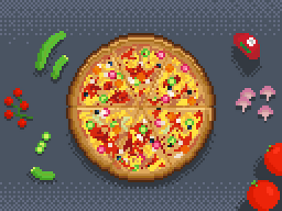 Pizza Delight design food hungry pixel art pixel design pizza