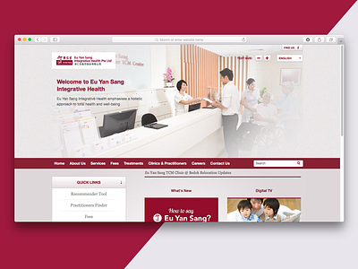 Eu Yan Sang Clinic Singapore landing page medical website