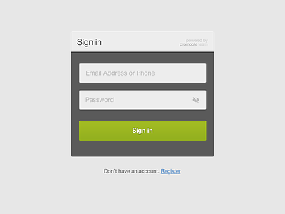 Sign in for Dashboard