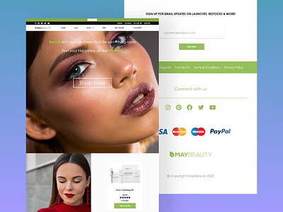 Maybeauty Website beauty beauty product branding design down freelancer header new product page user experience user interface vector website work