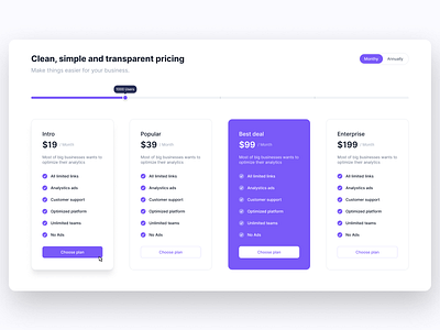 Pricing ✨ branding business clean colors design graphics illustration inspiration logo pink price pricing productdesign sas section ui ui ix ux website white