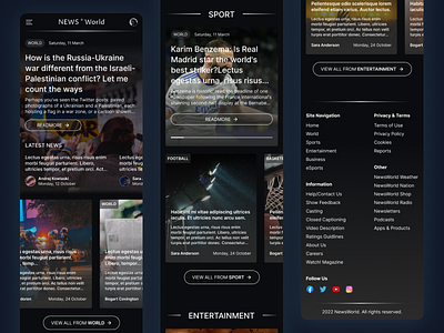 News World App Mobile Responsive✨ 3d animation app branding clean dark ui design graphic design illustration inspiration latest logo magazine motion graphics new ui uiux ux vector website