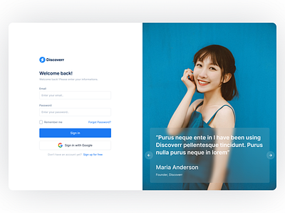 Sign in Page ✨ blue branding clean creativity design illustration inspiration latest logo mobile new product design project sign in ui ui ux ux vector web website