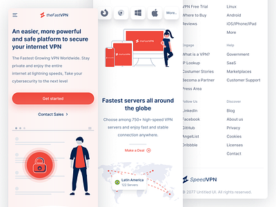 theFastVPN Mobile Landing Page 2 ✨ blue branding clean design design system illustration inspiration landing page logo mobile modern new product design red responsive ui ux vector vpn website