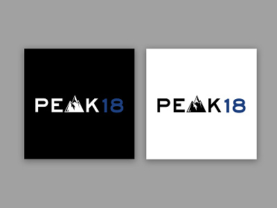 P18 Logo Identity branding icon logo mountain mountain logo peak type vector