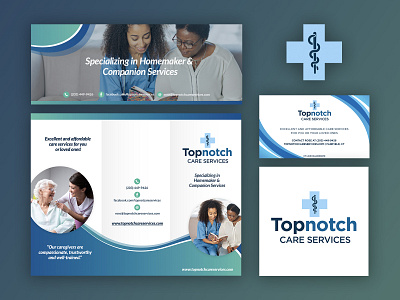 Topnotch Care Services banner brochure business card companion company branding company logo healthcare homemaker