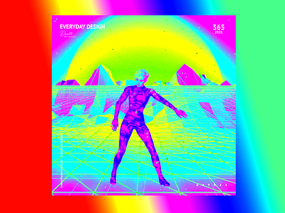 365DESIGN_DAY021 3d digitalart hologram illustration lofi lofiart poster a day posterdesign retro synthwave vaporwave