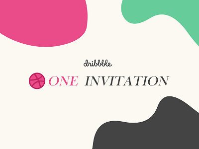 One invitation to giveaway! dribbble invite dribbbleinvitation dribbbleinvite dribbbler dribbblers invitation invite giveaway