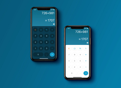 Daily UI 04-Calculator app design flat icon minimal ui ux