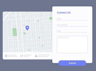 Daily UI 028 - Contact Page daily ui design flat minimal ui ux web website