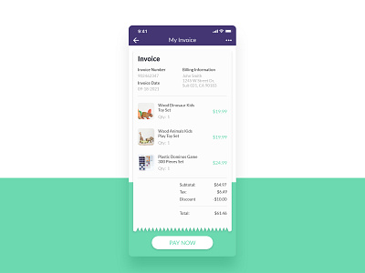 Daily UI 046 - Invoice app daily ui design flat graphic design minimal ui ux web website