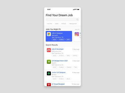 Daily UI 050 - Job List